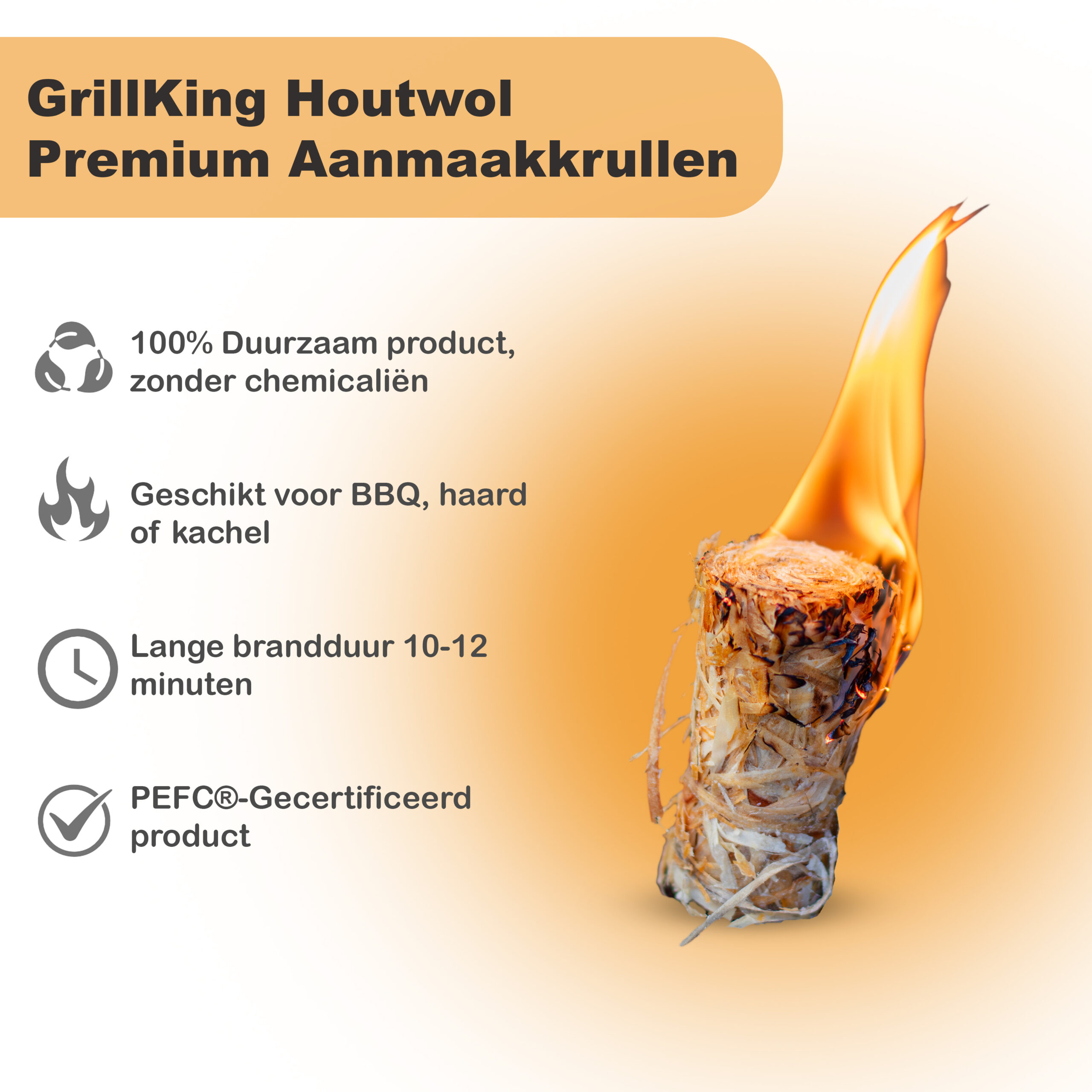 FireTech Aanmaakkrullen 500 gram ca. 40 stuks - Afbeelding 2